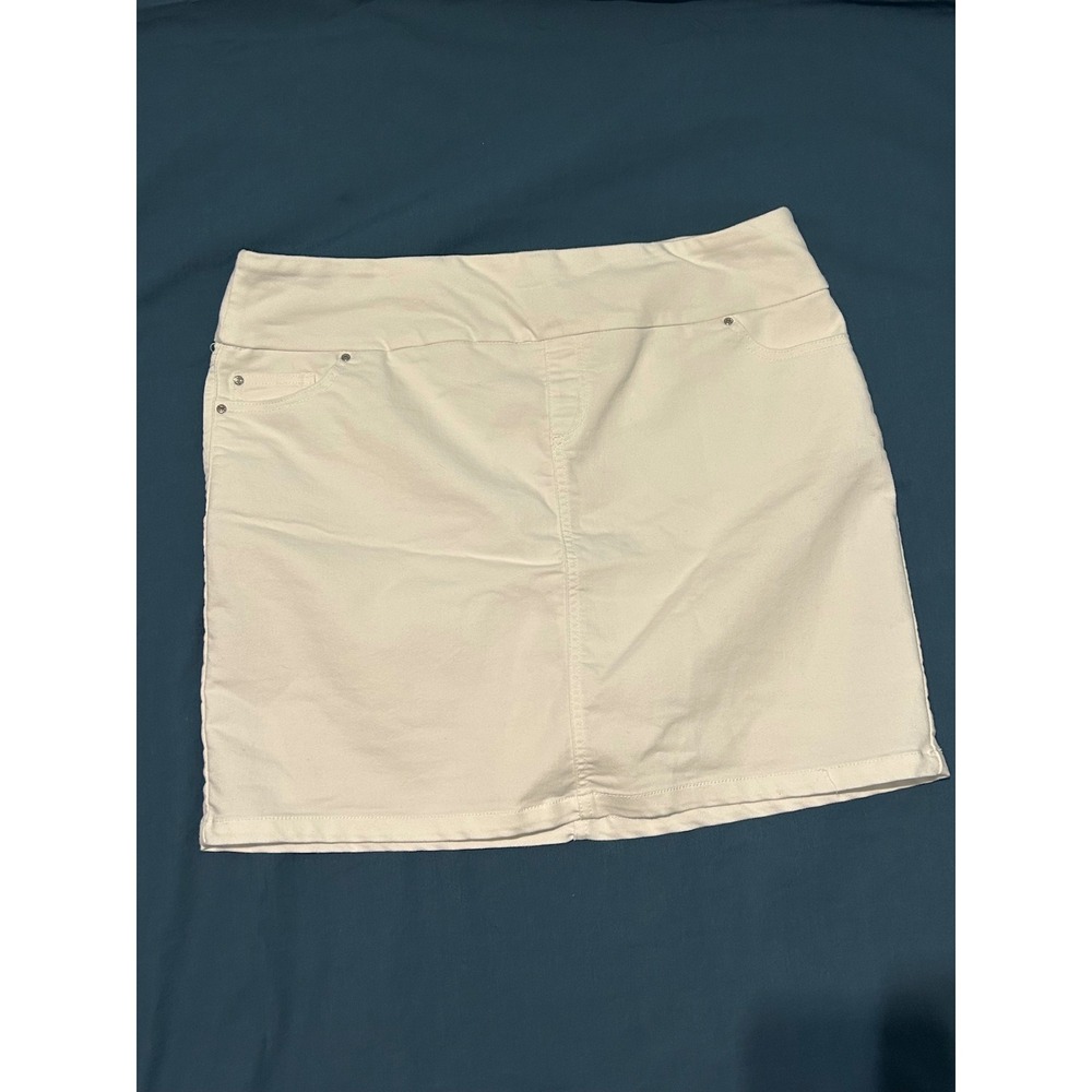 SC & CO Womens White Pull On Stretch Twill Skort‎ XL Golf Tennis Casual Skirt